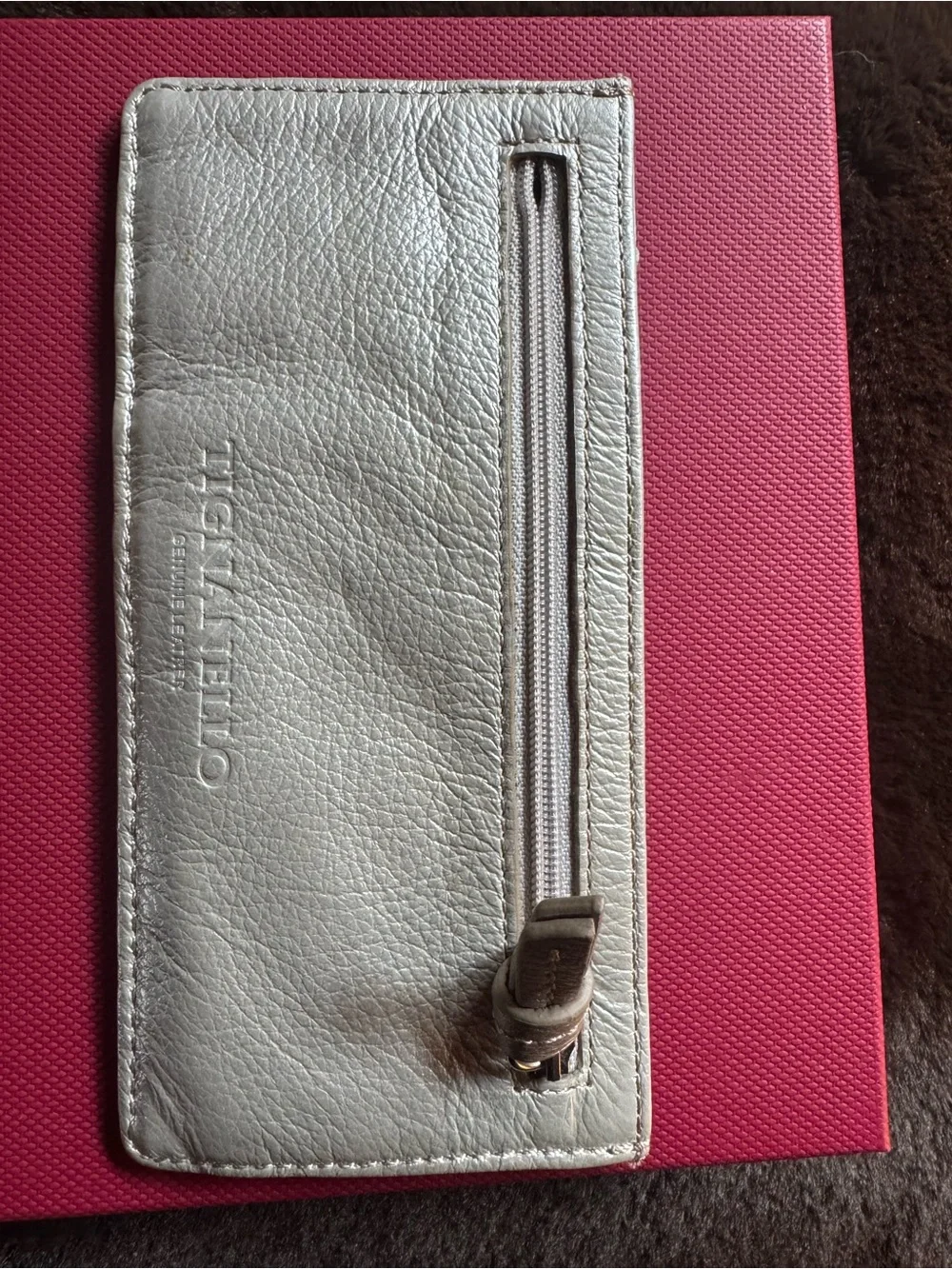 Tignanello Silver Leather Card & ID Wallet
